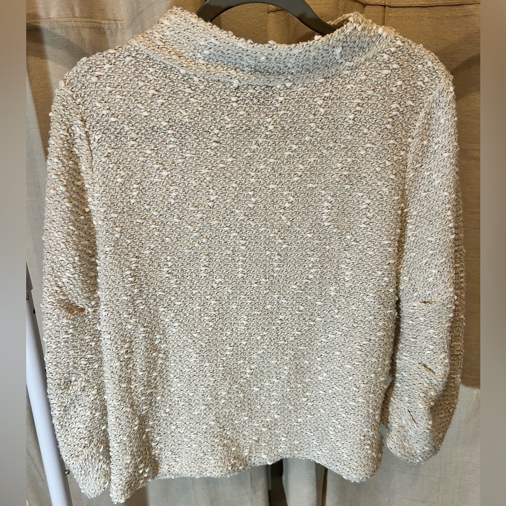 Vince Camuto Sweater Womens Size Small White Long Sleeves Crew Neck Top Blouse
